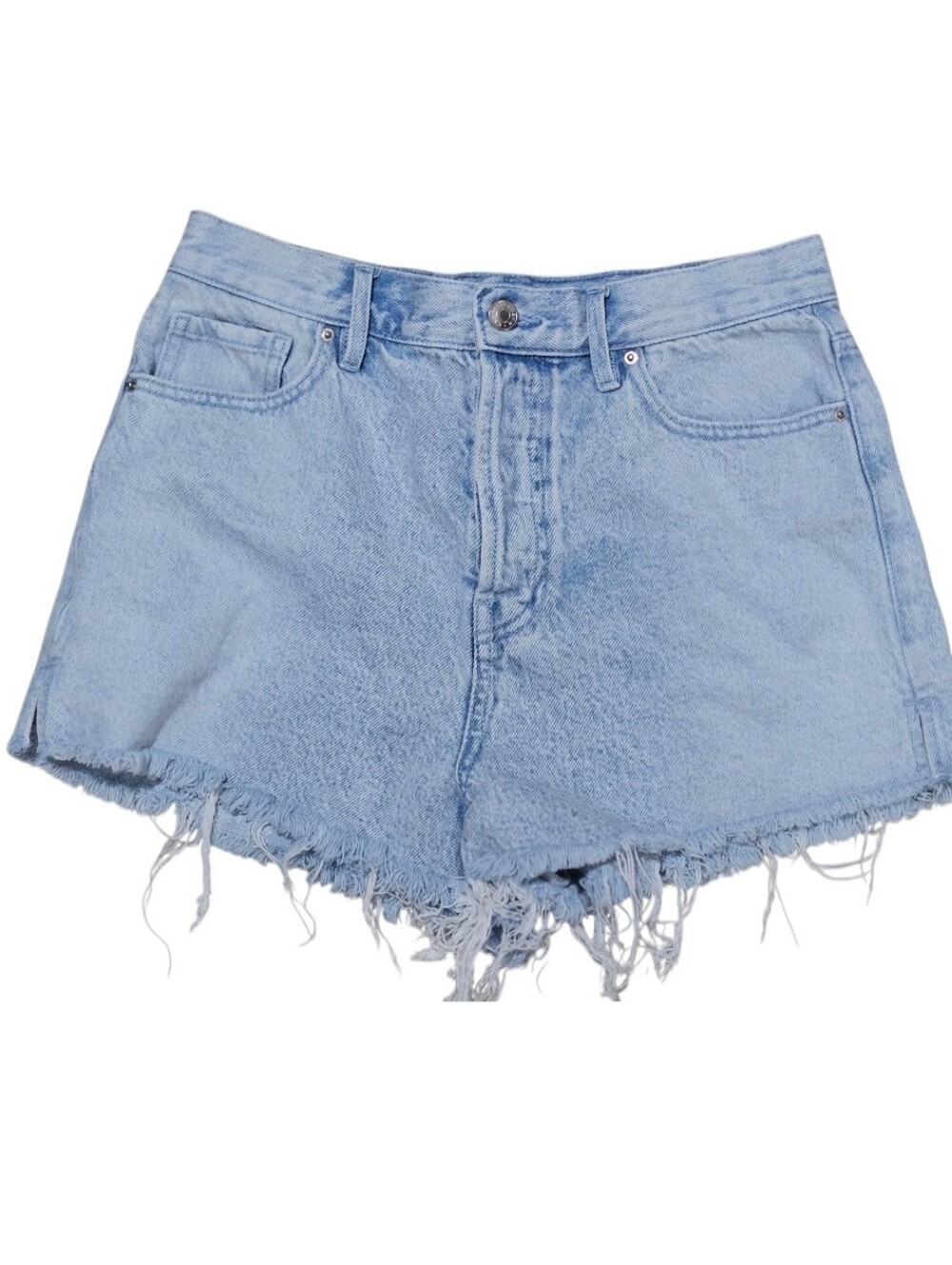 PacSun Light Wash Distressed High-Rise Denim Shorts